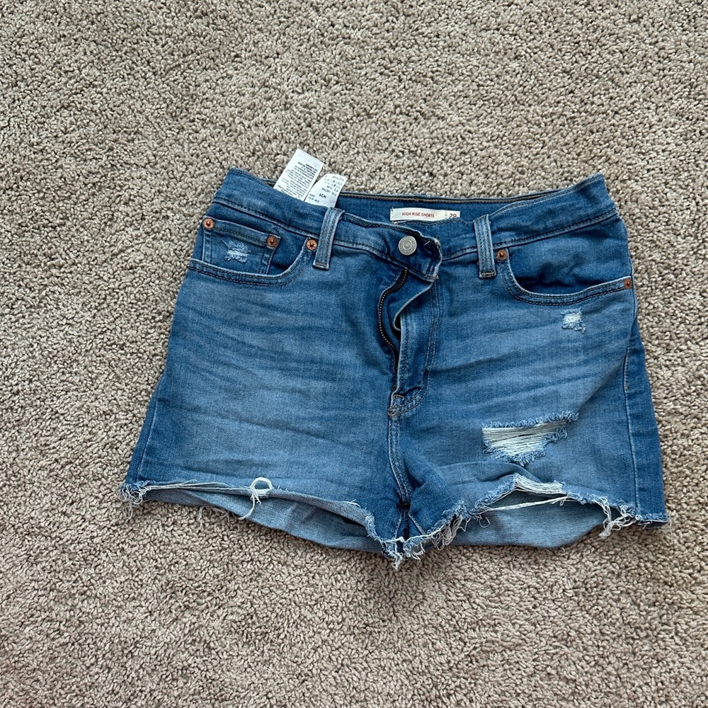 Levi's Distressed Blue Jean Shorts